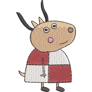 Greta Gazelle Peppa Pig Free Machine Embroidery Design