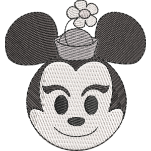 Retro Minnie Disney Emoji Blitz Free Machine Embroidery Design