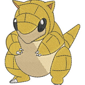 Sandshrew 1 Pokemon Free Coloring Page for Kids