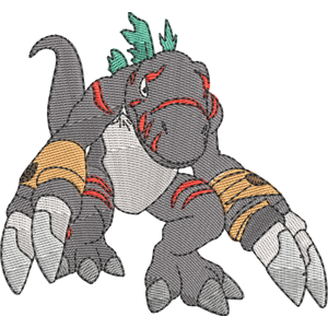 DarkTyrannomon Digimon Free Coloring Page for Kids