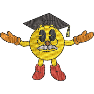 Professor Pac-Man Pac Man Free Machine Embroidery Design