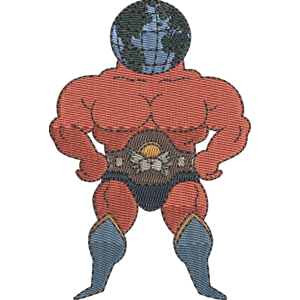 Globe Man OK K.O.! Let's Be Heroes Free Machine Embroidery Design