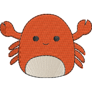 Carlos the Crab Squishmallows Free Machine Embroidery Design