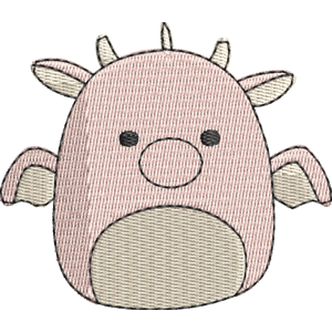 Dakota the Pink Dragon Squishmallows Free Machine Embroidery Design