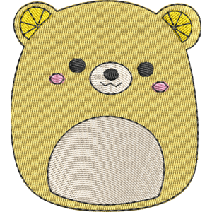 Belton the Lemon Bear Squishmallows Free Machine Embroidery Design