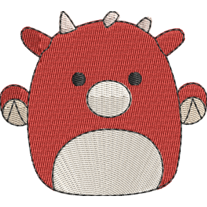 Baiden the Dragon Squishmallows Free Machine Embroidery Design