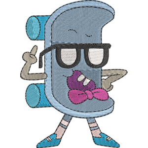 Skateboard Nerd OK K.O.! Let's Be Heroes Free Machine Embroidery Design