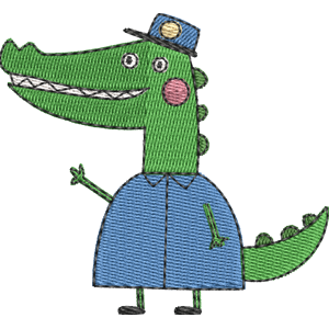 Mrs. Crocodile Peppa Pig Free Machine Embroidery Design