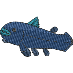 Coelacanth Octonauts Free Machine Embroidery Design