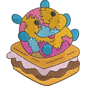 Chomp the Hippo Pikmi Pops Free Machine Embroidery Design