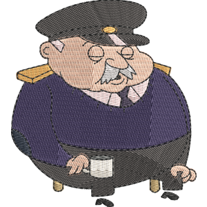 Museum Guard Mr. Bean Free Machine Embroidery Design