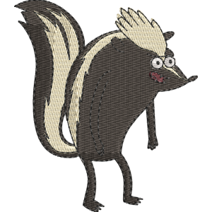 Were-Skunk Regular Show Free Machine Embroidery Design