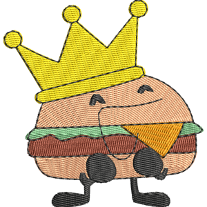 King Burger Burger Brawl Free Machine Embroidery Design