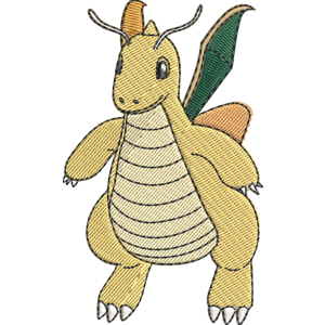 Dragonite 1 Pokemon Free Coloring Page for Kids