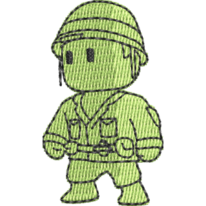 Army Man Stumble Guys Free Machine Embroidery Design