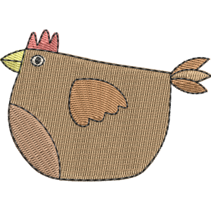 Mrs. Chicken Ben & Holly's Little Kingdom Free Machine Embroidery Design