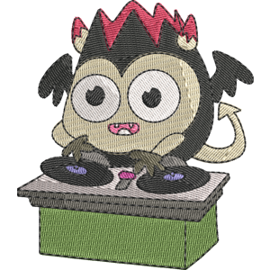 DJ Demonsta Moshi Monsters Free Coloring Page for Kids