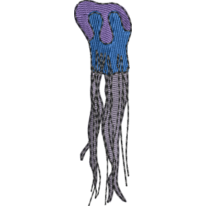 Floating Jellyfish Infinity Train Free Machine Embroidery Design