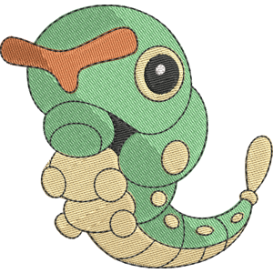 Caterpie Pokemon Free Coloring Page for Kids