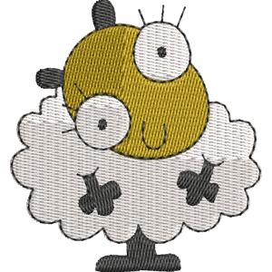 Mrs. Toasty the Sheep Fluffy Gardens Free Machine Embroidery Design