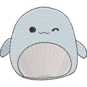 Basmina the Beluga Whale Squishmallows Free Machine Embroidery Design