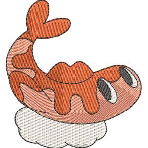 Tatsugiri Pokemon Free Machine Embroidery Design