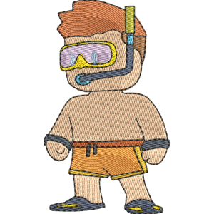 Swimmer Bob Stumble Guys Free Machine Embroidery Design