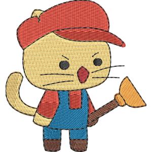 Plumber StrikeForce Kitty Free Coloring Page for Kids