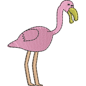 Bernard the Flamingo Didou Free Machine Embroidery Design