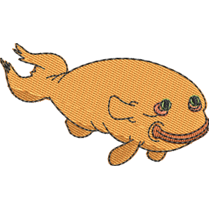 Giant Goldfish Adventure Time Free Machine Embroidery Design