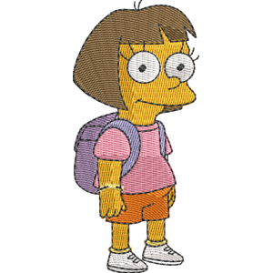 Dora Marquez Simpsons Free Coloring Page for Kids