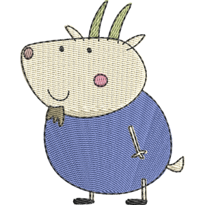 Signor Goat Peppa Pig Free Machine Embroidery Design