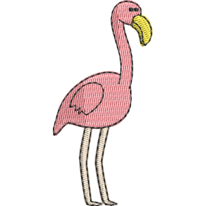 Rose the Flamingo Didou Free Machine Embroidery Design