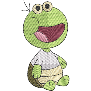 Child Turtle Zig & Sharko Free Machine Embroidery Design