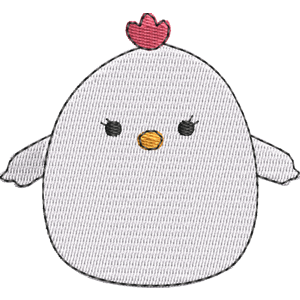 Charity the Chicken Squishmallows Free Machine Embroidery Design