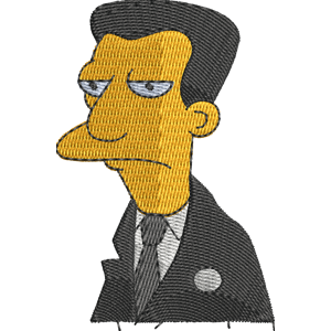 Mr. Black Simpsons Free Machine Embroidery Design