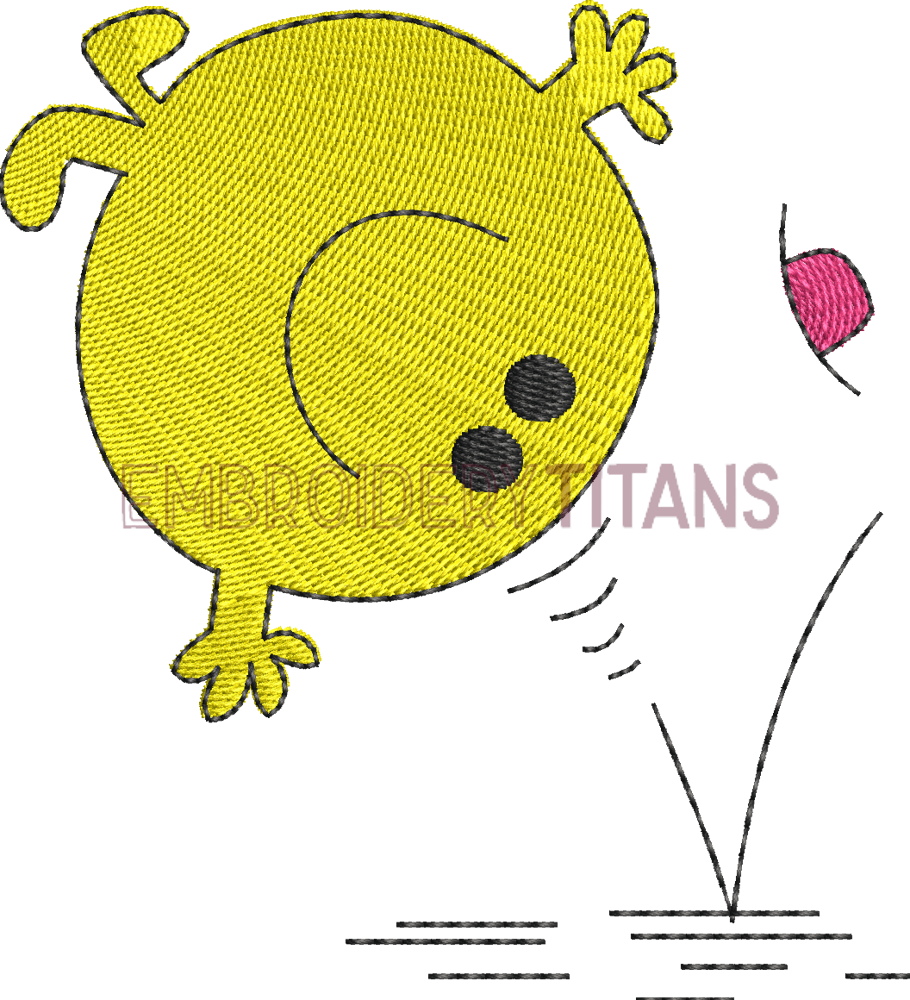 Mr Bounce Mr Men Free Machine Embroidery Design Download in PES, JEF