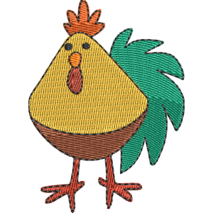 Rooster Pocoyo Free Machine Embroidery Design