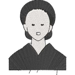 Katai Misao Komi Can't Communicate Free Machine Embroidery Design