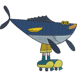 Child Tuna_s Dad Zig & Sharko Free Machine Embroidery Design