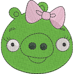 Female Pig Angry Birds Pigs Free Machine Embroidery Design