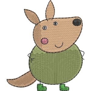 Daddy Kangaroo Peppa Pig Free Machine Embroidery Design