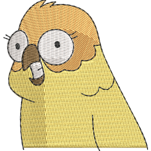 Joan Parakeet The Cleveland Show Free Machine Embroidery Design