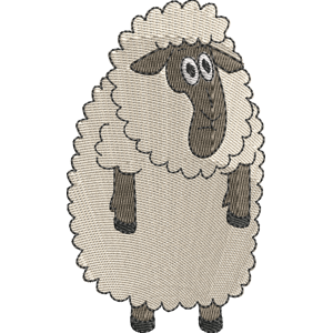 Sheep Looped Free Coloring Page for Kids