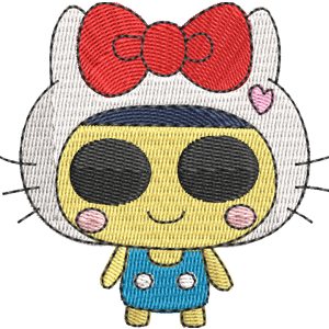 Mame Kitty Tamagotchi Free Machine Embroidery Design