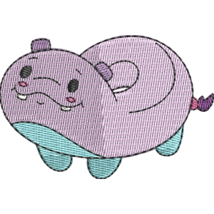 Hoopo the Hippo Pikmi Pops Free Machine Embroidery Design