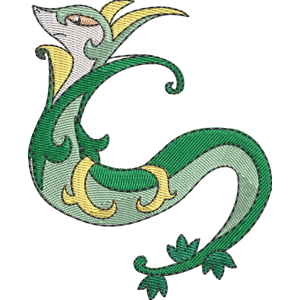Serperior Pokemon Free Coloring Page for Kids