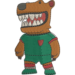 Mexican Bear Stumble Guys Free Machine Embroidery Design