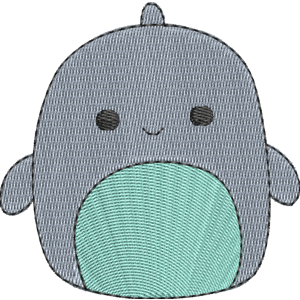 Cyan the Blue Whale Squishmallows Free Machine Embroidery Design