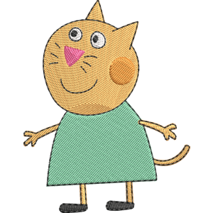 Candy Cat Peppa Pig Free Coloring Page for Kids